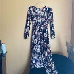 Floral romper maxi dress!